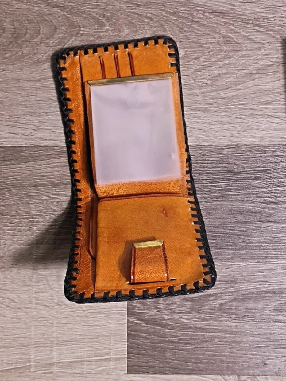 Trails Handcrafted Brown Tooled‎ Leather Money Clip